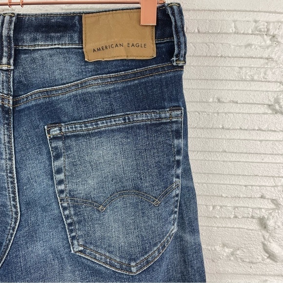 American Eagle Slim Straight Dark Wash Jeans Size 28 X 30 - Picture 9 of 14